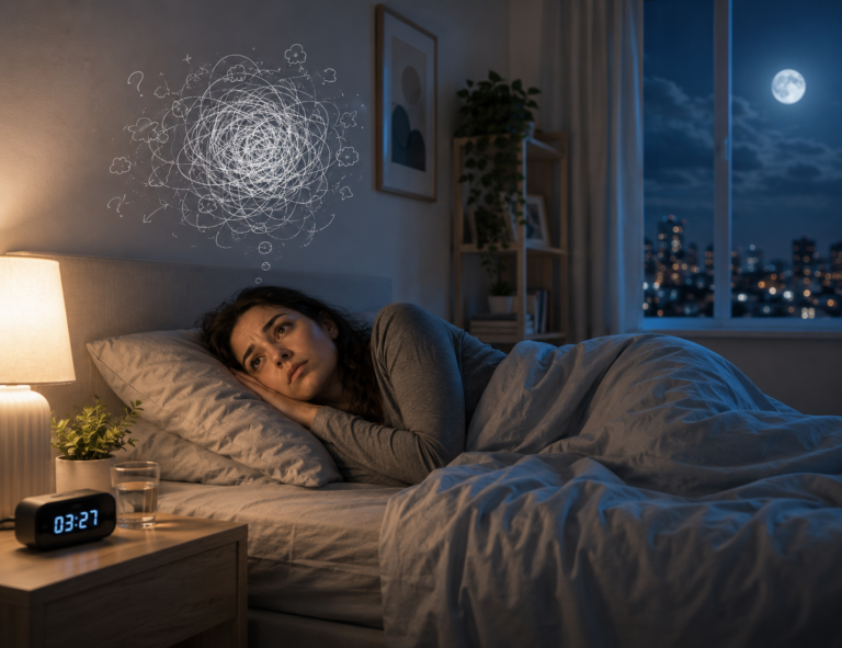 Ansiedad nocturna: por qué tu mente no para cuando intentas dormir